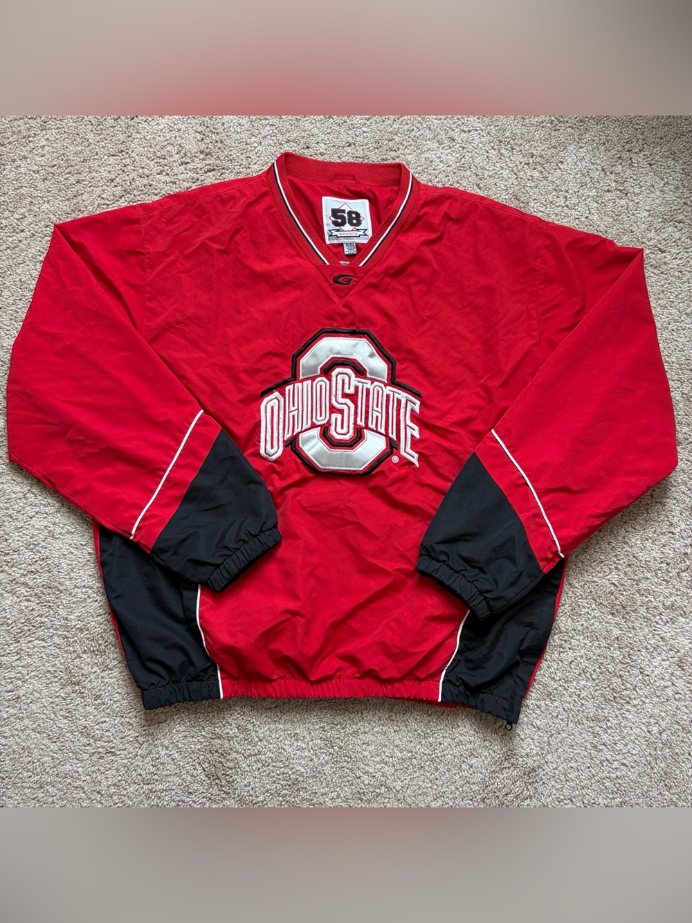 Retro Ohio State University Pullover Windbreaker